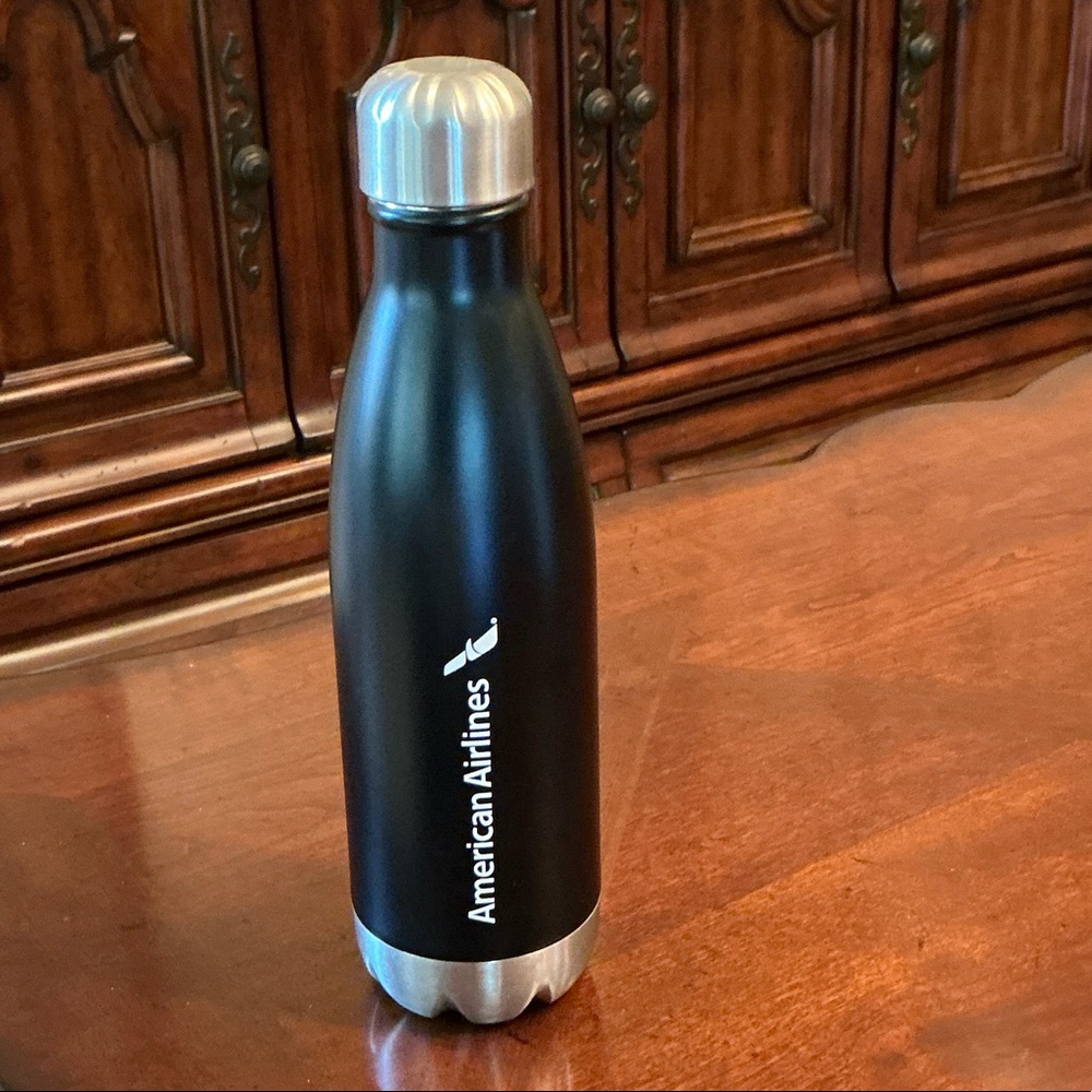 American Airlines Black Stainless Steel Insulated Bottle